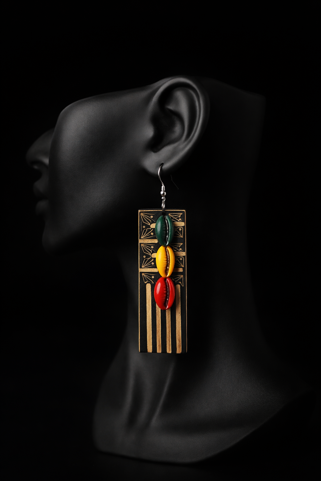 Boucle d'oreille Cowrie