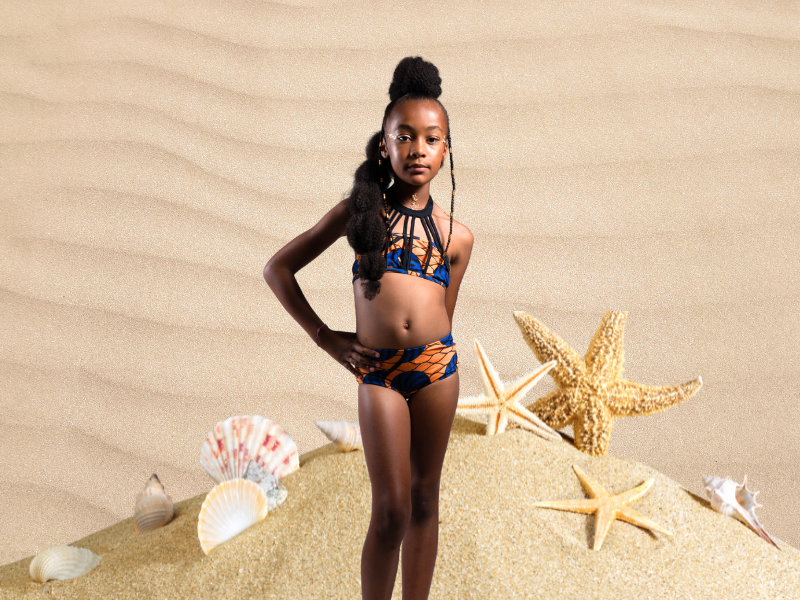 Maillot de Bain 2 pi ces Wax africain Enfant Gladiane GLADIANE