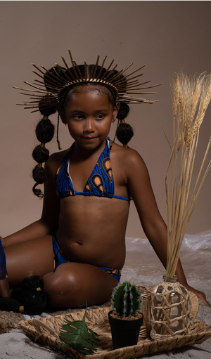 Ouvrir l&#39;image dans le diaporama, Kenya - Maillot de bain 2 pièces pour enfant - Wax africain
