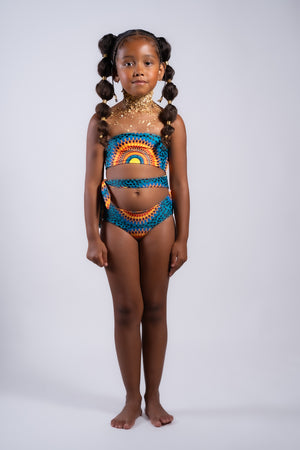 Ouvrir l&#39;image dans le diaporama, Tropikana - Maillot de bain pour enfant - Wax africain
