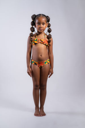 Ouvrir l&#39;image dans le diaporama, Kenty - Maillot de bain 2 pièces pour enfant - Wax africain
