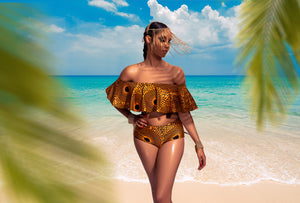 Sunshine - Maillot de bain 2 pièces - Wax africain