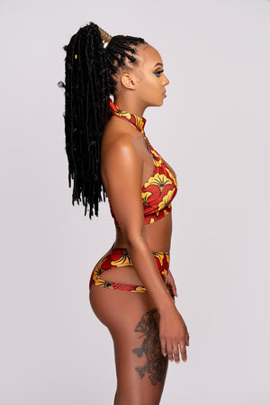 Flame - Maillot de bain 2 pièces - Wax africain