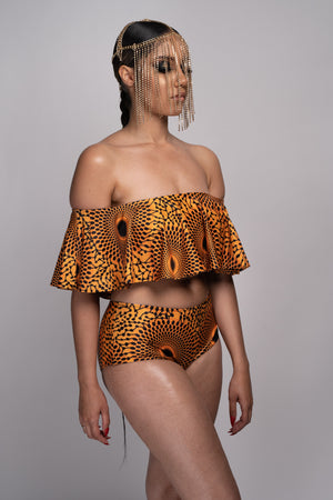 Ouvrir l&#39;image dans le diaporama, Sunshine - Maillot de bain 2 pièces - Wax africain
